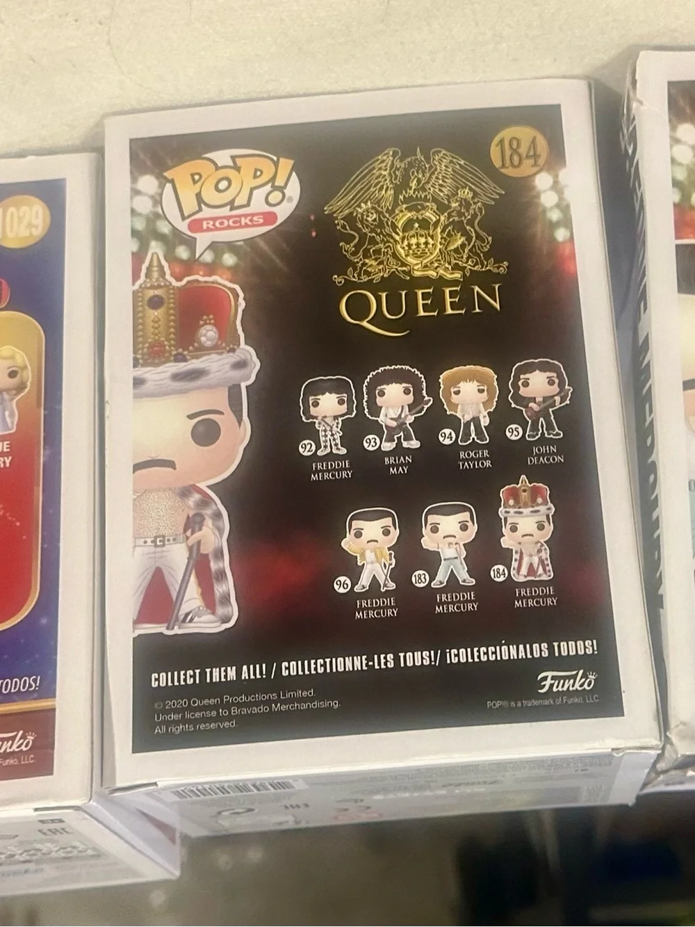 Funko Pop Lot of 3: Freddie Mercury #183, #184 (Queen) & Pinocchio #1029 (Disney